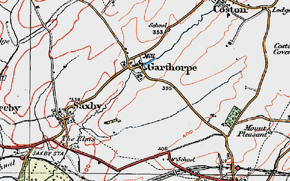 Old map of Garthorpe in 1921