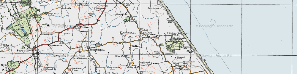 Old map of Garton in 1924
