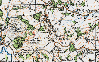 Old map of Garway Hill in 1919