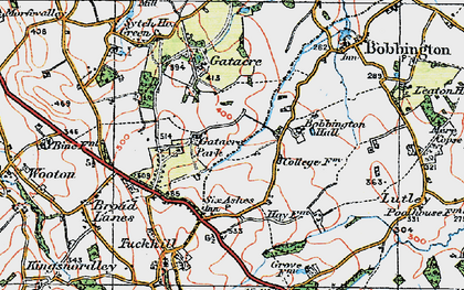 Old map of Bobbington Hall in 1921