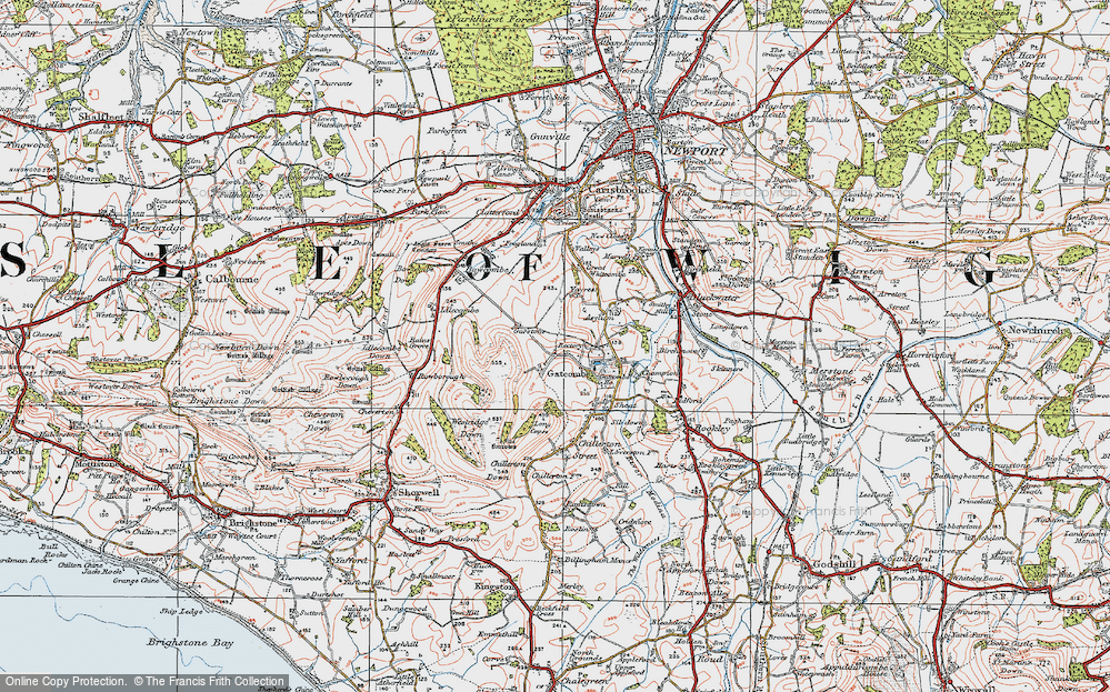 Old Map of Gatcombe, 1919 in 1919