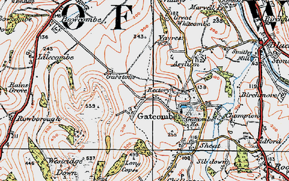 Old map of Gatcombe in 1919