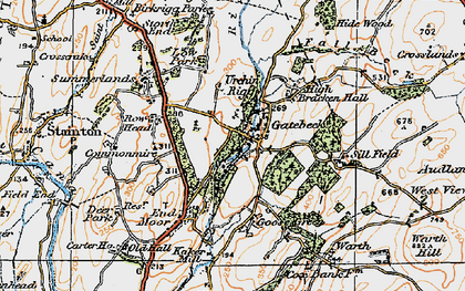 Old map of Bracken Hall in 1925