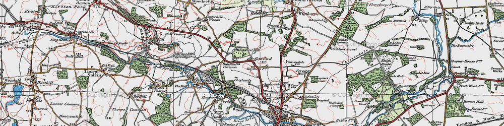 Old map of Gateford in 1923