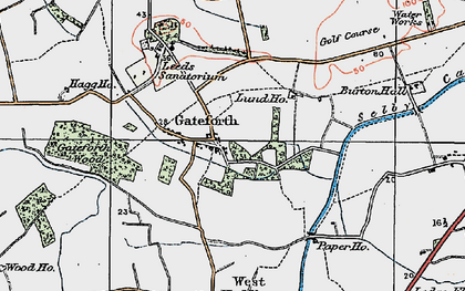 Old map of Gateforth in 1924