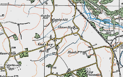 Old map of Gateley in 1921