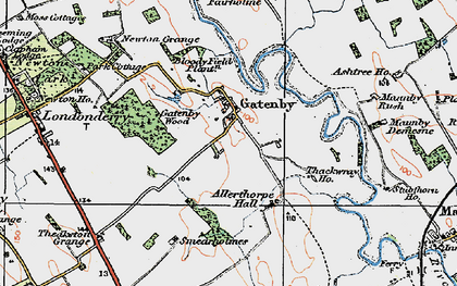 Old map of Allerthorpe Hall in 1925