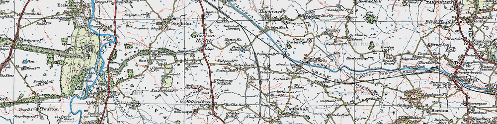 Old map of Hatton Hall in 1924
