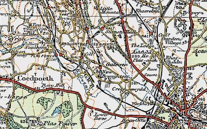 Old map of Gatewen in 1921