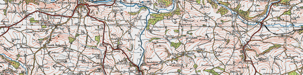 Old map of Bawcombe in 1919