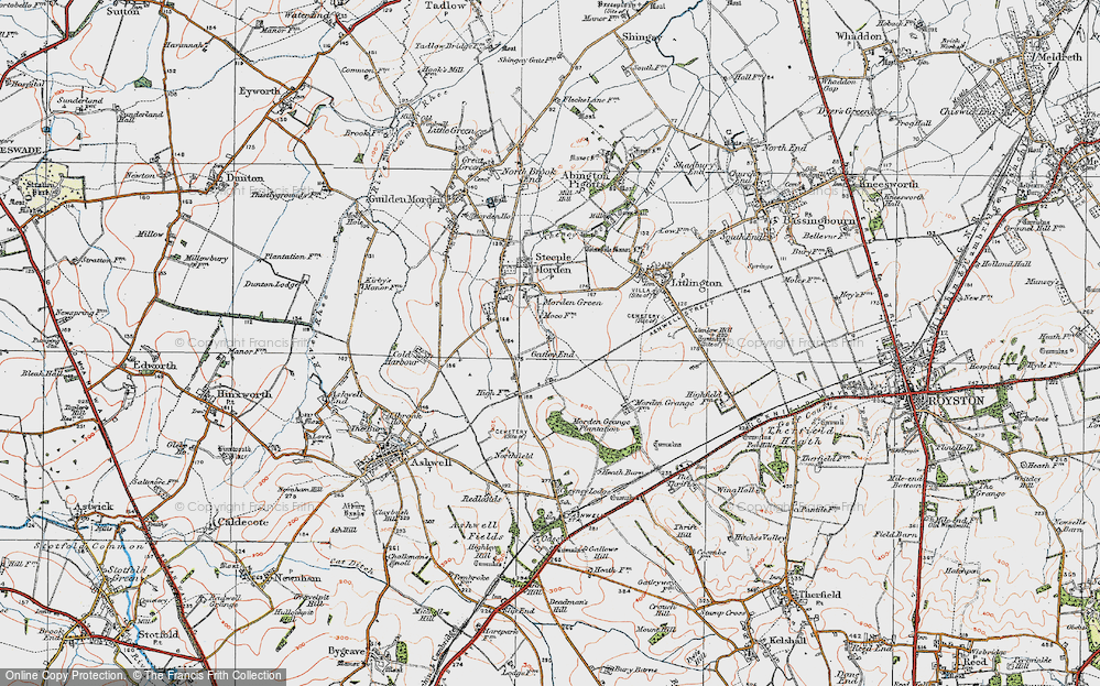 Old Map of Gatley End, 1919 in 1919
