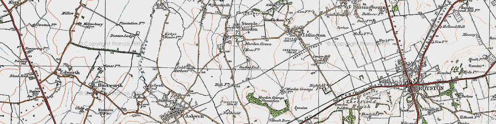 Old map of Gatley End in 1919