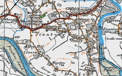 Old map of Gatwick in 1919