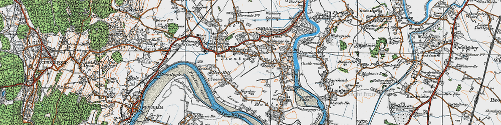 Old map of Gatwick in 1919