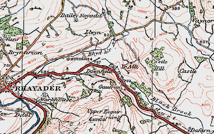 Old map of Beili-Neuadd in 1922