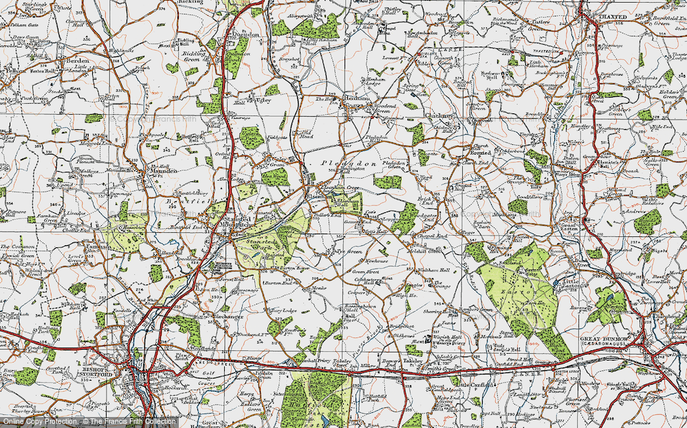 Old Map of Gaunt's End, 1919 in 1919