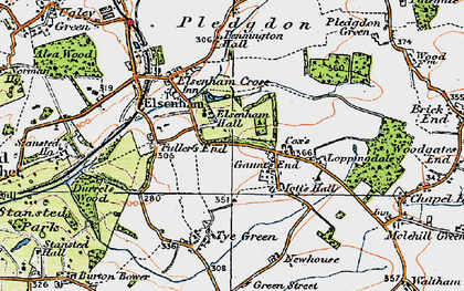 Old map of Gaunt's End in 1919