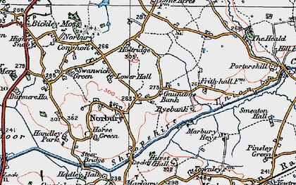 Old map of Gauntons Bank in 1921