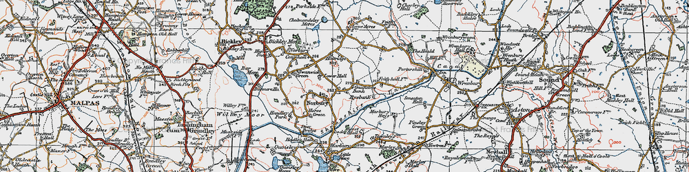 Old map of Gauntons Bank in 1921