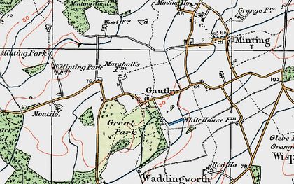 Old map of Gautby in 1923
