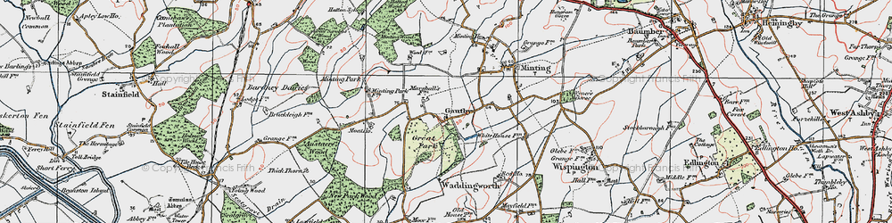 Old map of Gautby in 1923
