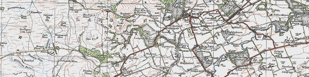 Old map of Gavinton in 1926