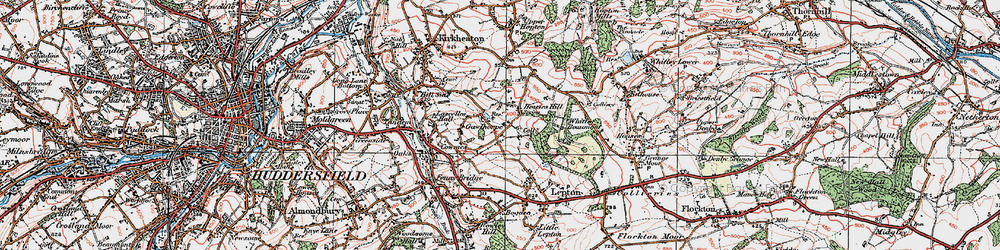 Old map of Gawthorpe in 1925