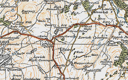 Old map of Whins Beck in 1925