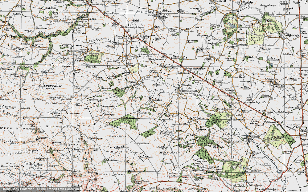 Old Map of Gayles, 1925 in 1925