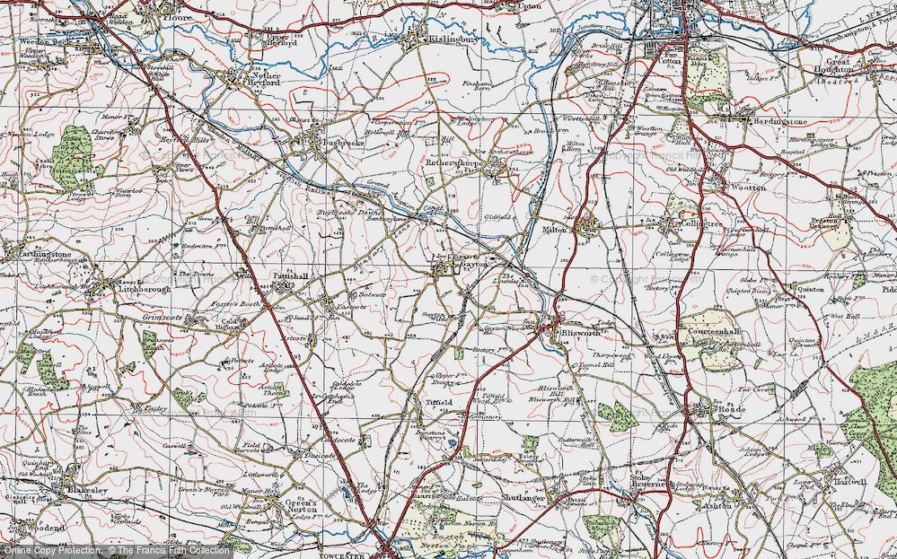 Old Map of Gayton, 1919 in 1919