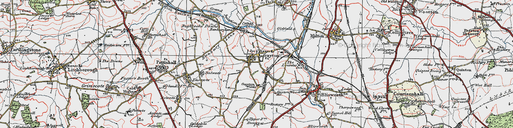 Old map of Gayton in 1919