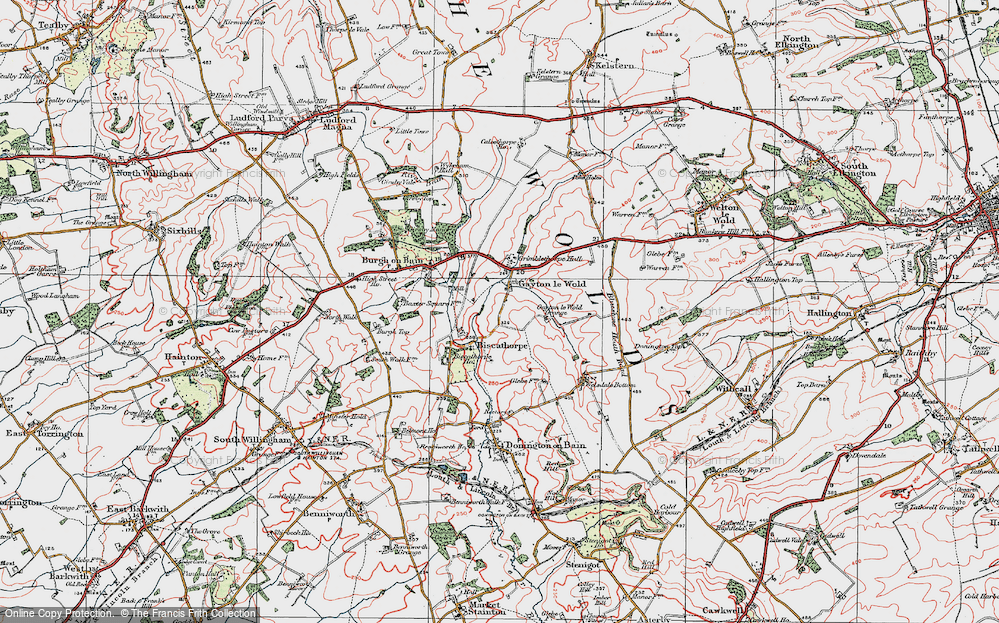 Old Map of Historic Map covering Grims Mound in 1923