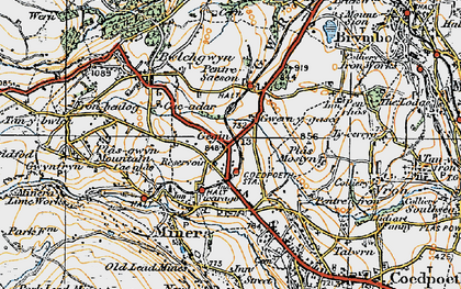 Old map of Gegin in 1921