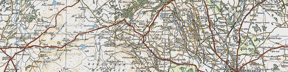 Old map of Gegin in 1921