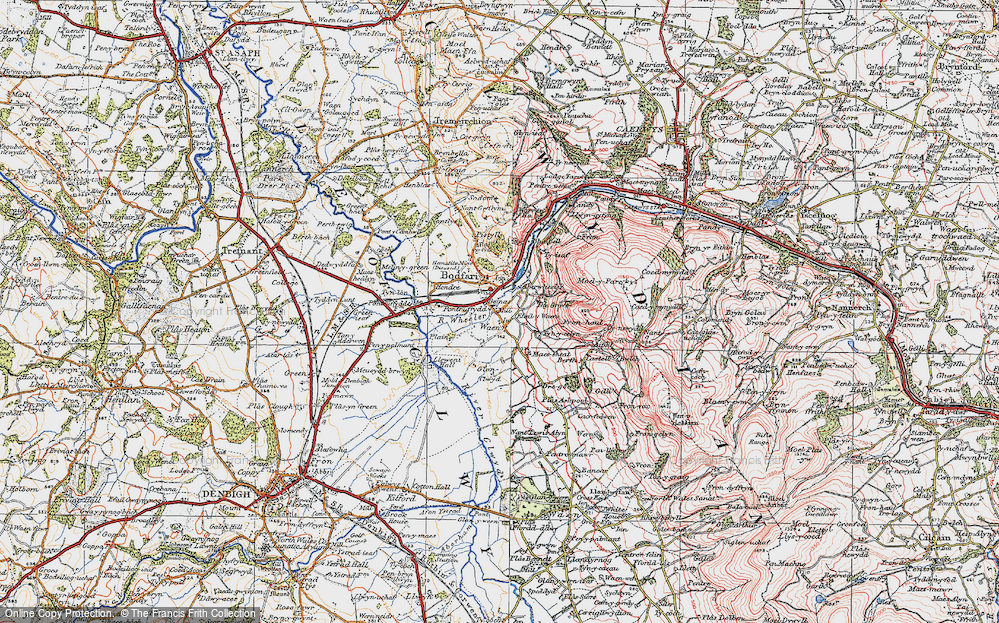 Old Map of Geinas, 1922 in 1922