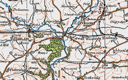 Old map of Gelli in 1922