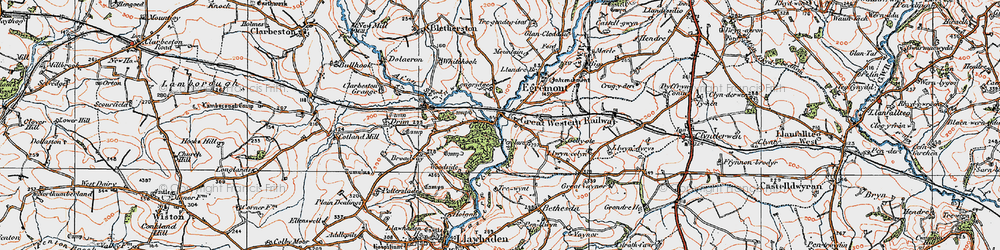 Old map of Gelli in 1922