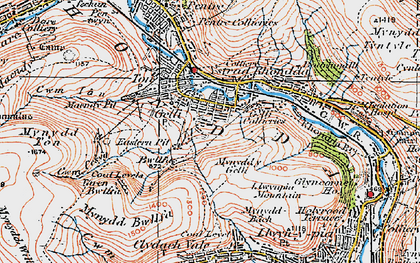 Old map of Gelli in 1923