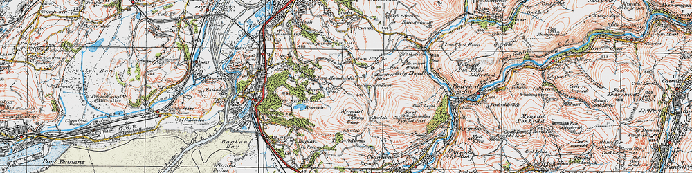 Old map of Buarth y Gaer in 1923