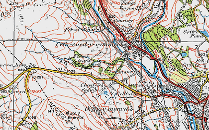 Old map of Gellideg in 1923