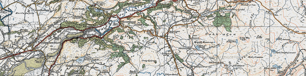 Old map of Gellilydan in 1922