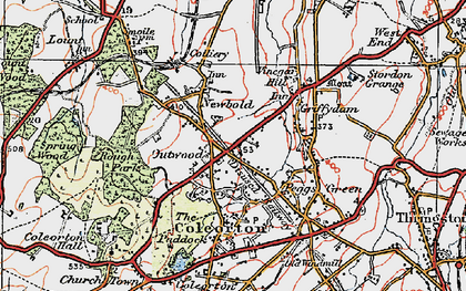 Old map of Gelsmoor in 1921