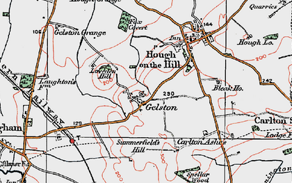 Old map of Loveden Hill in 1922