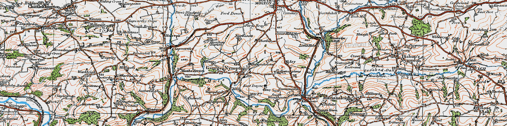 Old map of George Nympton in 1919