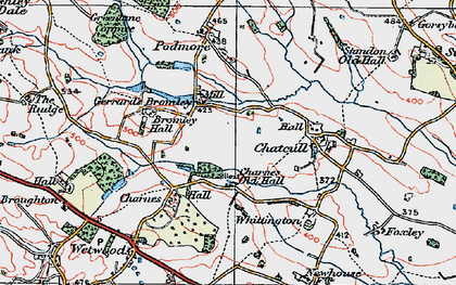Old map of Gerrard's Bromley in 1921
