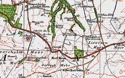 Old map of Avens Wood in 1925
