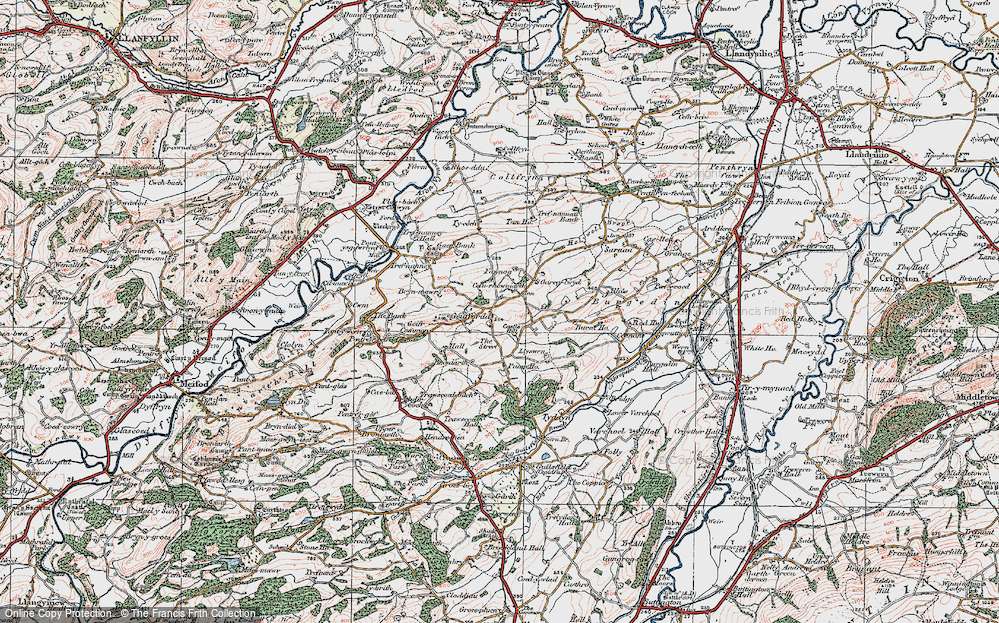Old Map of Geuffordd, 1921 in 1921