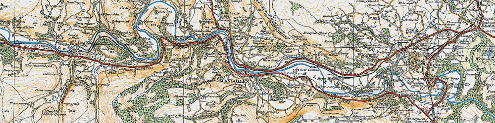 Old map of Geufron in 1921