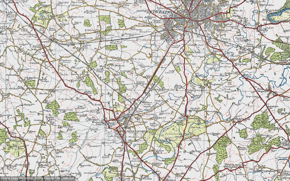 Old Map of Historic Map covering Westley Br in 1920