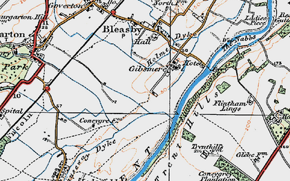 Old map of Gibsmere in 1921